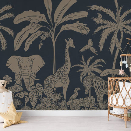 Monochrome Jungle - Blue Vintage