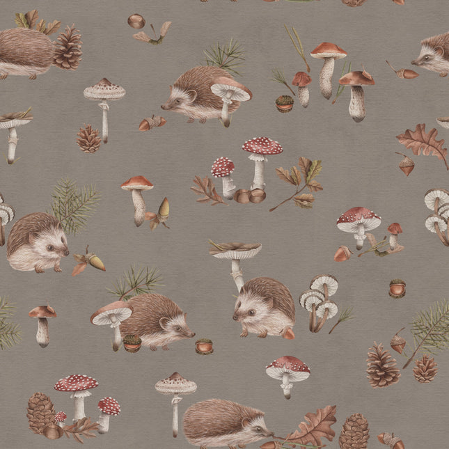 Muster 50 x 50 cm von Happy Hedgehog - Brown
