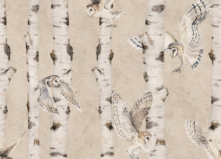 Muster 50 x 50 cm von Birch and Owls - Beige
