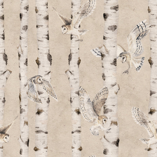 Muster 50 x 50 cm von Birch and Owls - Beige