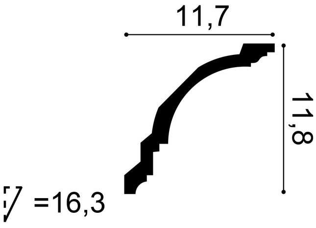 CX107 Stuckleiste