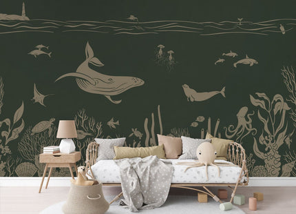 Monochrome Sea - Green Vintage