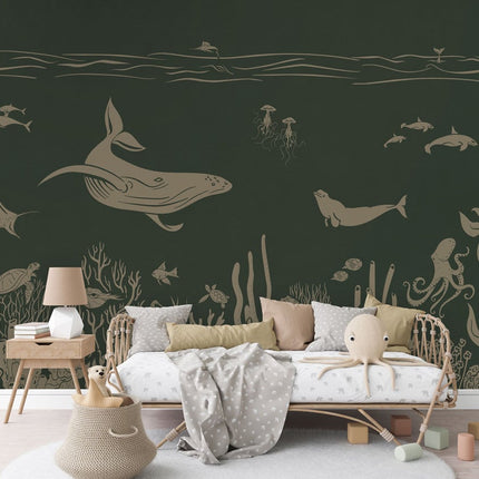 Monochrome Sea - Green Vintage