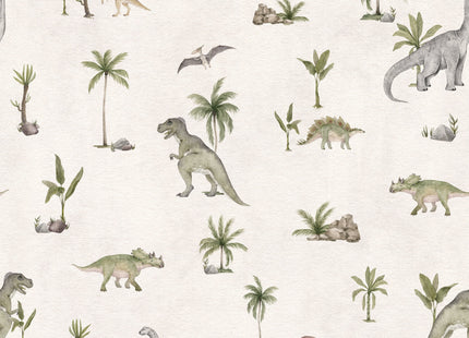 Muster 50 x 50 cm von Dashing Dinos - White