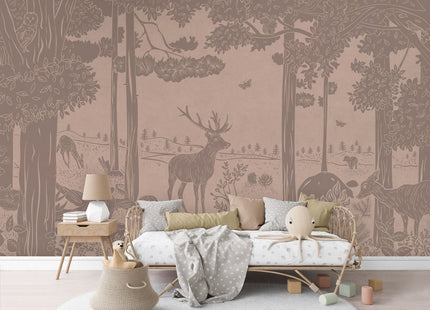 Monochrome Forest - Pink Vintage