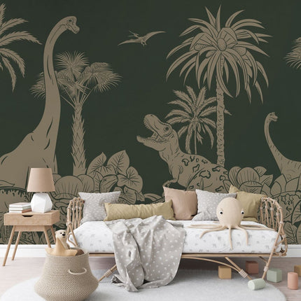 Monochrome Dino - Green Vintage