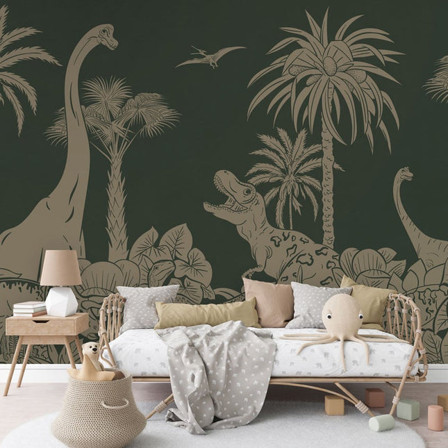 Monochrome Dino - Green Vintage