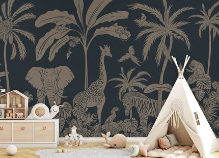 Monochrome Jungle - Blue Vintage