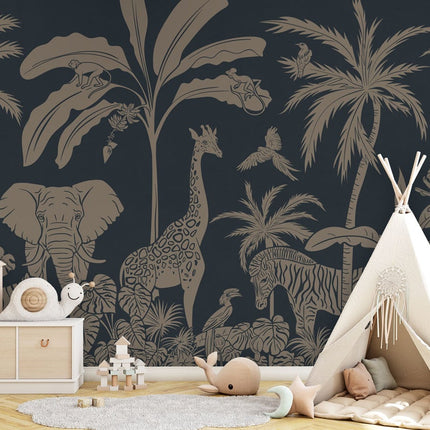 Monochrome Jungle - Blue Vintage