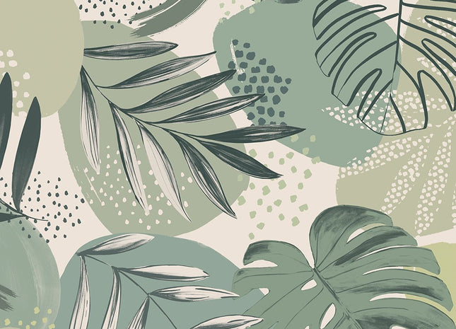 Abstract Jungle Leaf Green BMTD001/01A