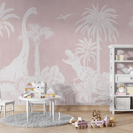 Monochrome Dino - Pink