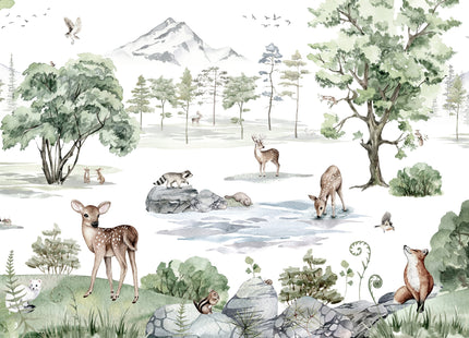 Muster 50 x 50 cm von Deer Forest Winter 2066