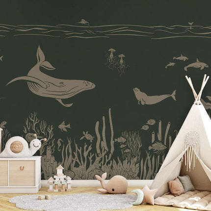 Monochrome Sea - Green Vintage