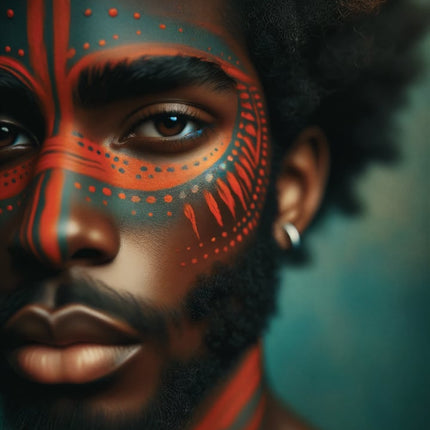 Muster 50 x 50 cm von Young Man with Beard