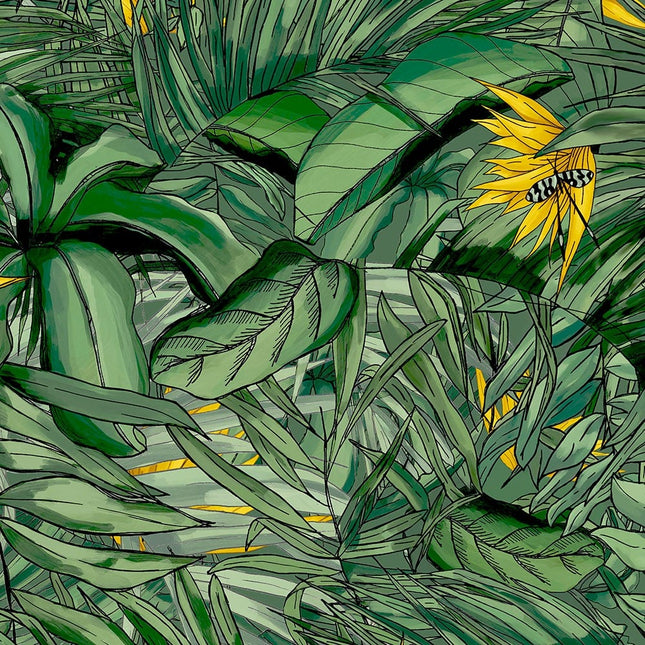 Tropical Forest Dark Green & Yellow BMTD001/15B