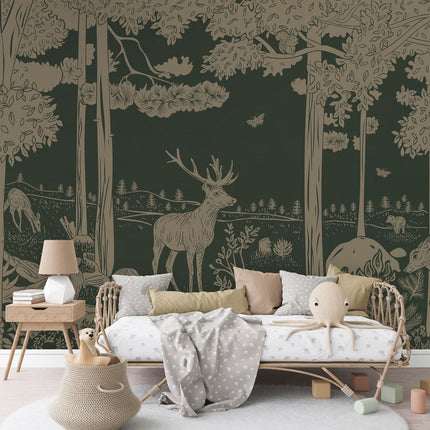 Monochrome Forest - Green Vintage