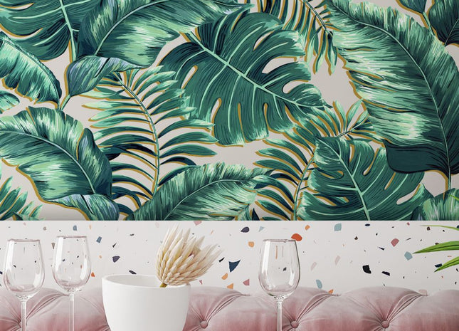 Banana Leaves Blush Pink BMTD001/05B