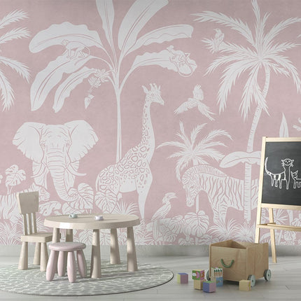 Monochrome Jungle - Pink