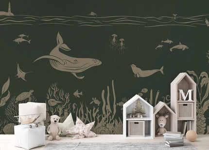 Monochrome Sea - Green Vintage
