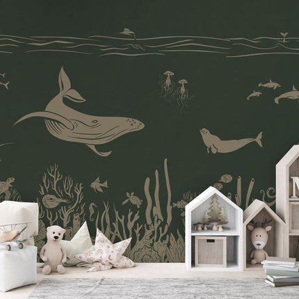 Monochrome Sea - Green Vintage