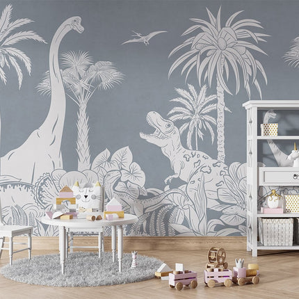 Monochrome Dino - Blue