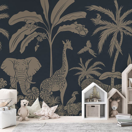 Monochrome Jungle - Blue Vintage