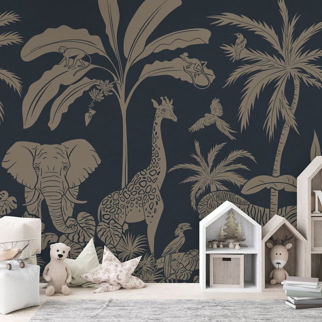 Monochrome Jungle - Blue Vintage