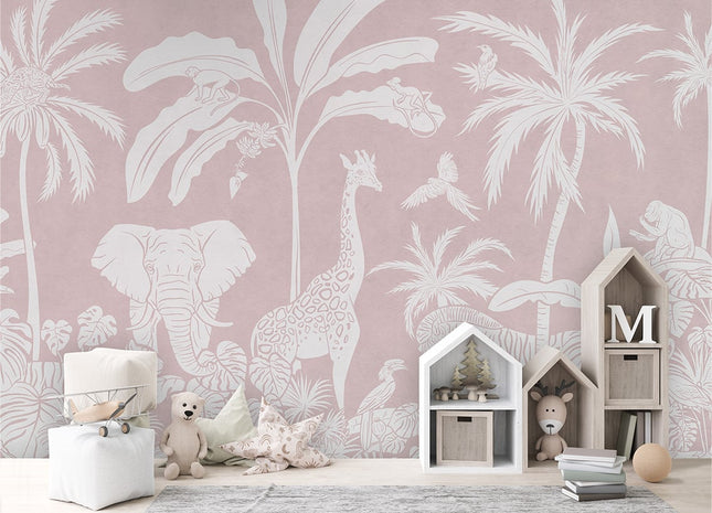 Monochrome Jungle - Pink