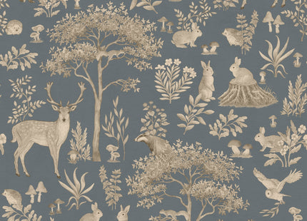Muster 50 x 50 cm von Fantastic Forest - Vintage Blue