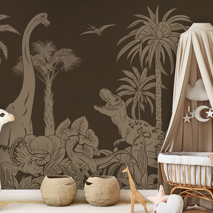 Monochrome Dino - Brown Vintage