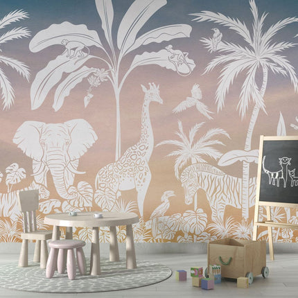 Monochrome Jungle - Pink Sky