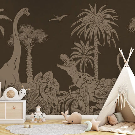 Monochrome Dino - Brown Vintage