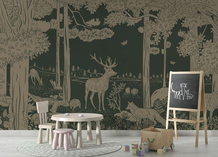 Monochrome Forest - Green Vintage