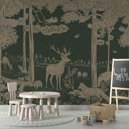 Monochrome Forest - Green Vintage