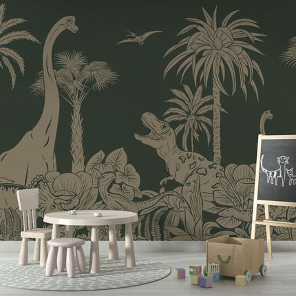 Monochrome Dino - Green Vintage