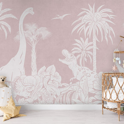 Monochrome Dino - Pink