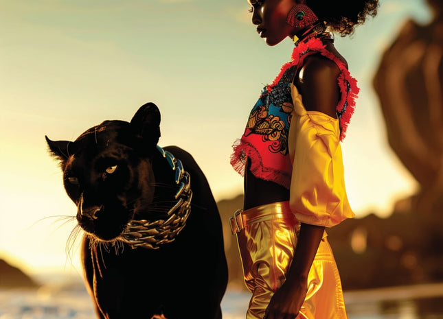 Kenyan Woman with Black Panther Spirit Animal
