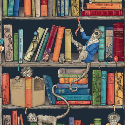 Muster Monkey Library Colourful Blue BMCF003/08A