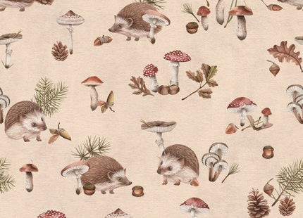 Muster 50 x 50 cm von Happy Hedgehog - Beige