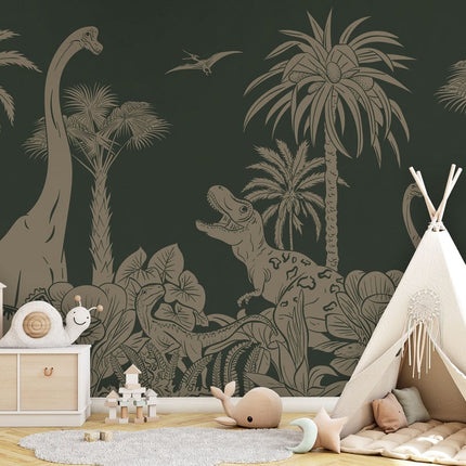 Monochrome Dino - Green Vintage