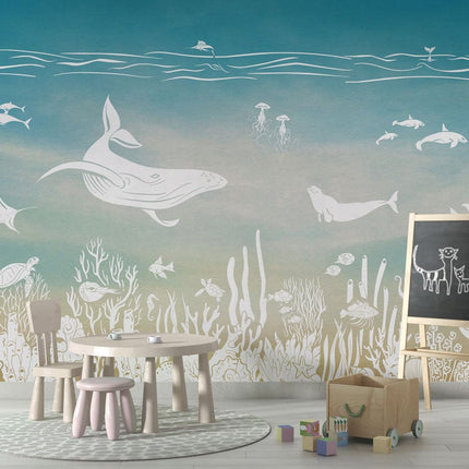 Monochrome Sea - Blue Aqua