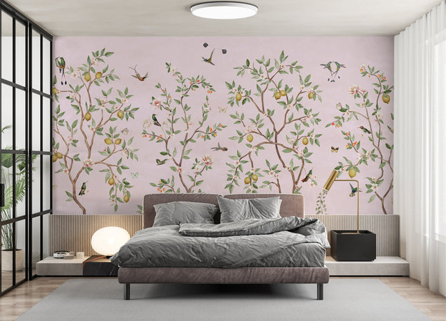Muster 50 x 50 cm von Lemon Tree Chinoiserie pink 2015