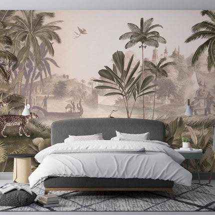 Muster 50 x 50 cm von Leopard Landscape sepia 2019