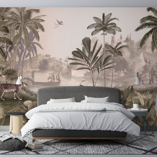 Muster 50 x 50 cm von Leopard Landscape sepia 2019