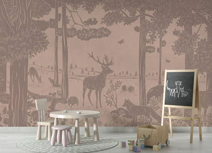 Monochrome Forest - Pink Vintage