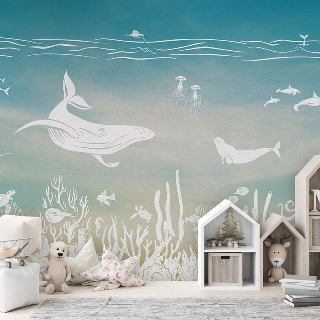 Monochrome Sea - Blue Aqua