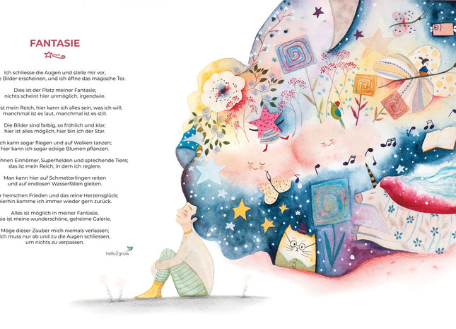 "Fantasie" mit Gedicht