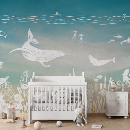 Monochrome Sea - Blue Aqua