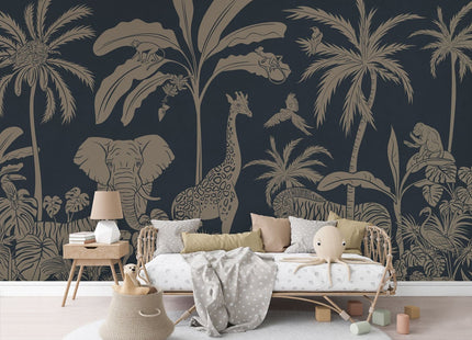 Monochrome Jungle - Blue Vintage
