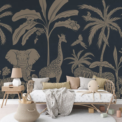 Monochrome Jungle - Blue Vintage